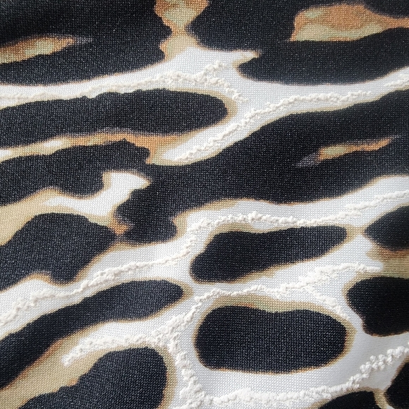 Animal Print Black Cardigan With Built In Top - Picture 2 of 2